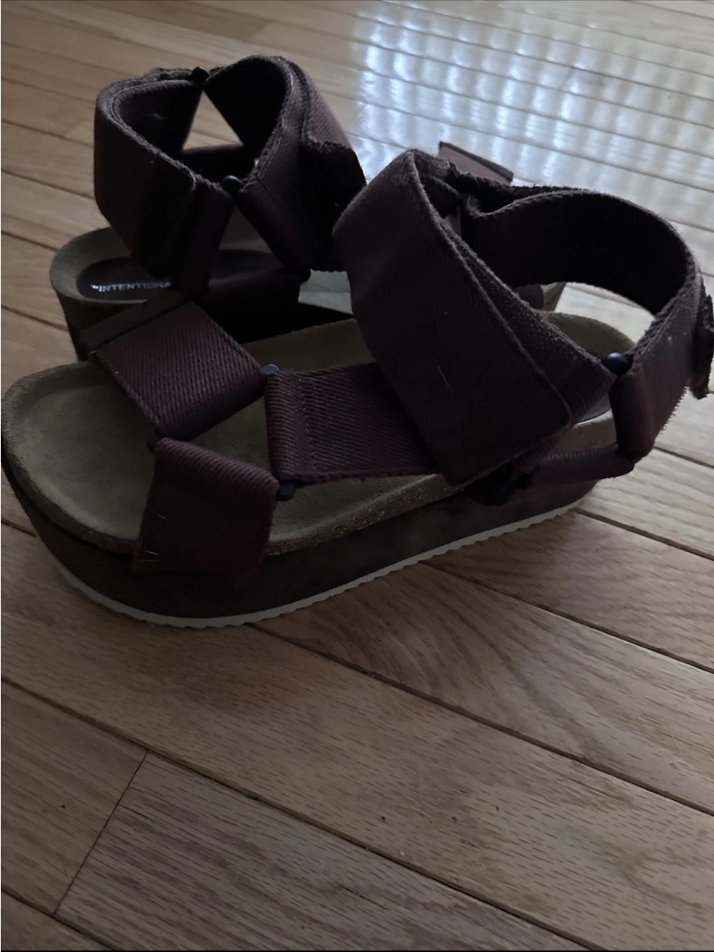 Free People Intentionally Blank Rule Breaker Remix Sandal Tobacco Brown39/9 NWOB